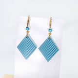 Pattern Play Bahaman Sea Blue Handmade Polymer Clay Earring | (Nationwide Delivery)