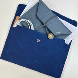 Personalised Terry Pouch Sleeve and Journal Set (Blue) | (Nationwide Delivery)