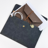 Personalised Terry Pouch Sleeve and Journal Set (Black) | (Nationwide Delivery)