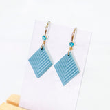 Pattern Play Bahaman Sea Blue Handmade Polymer Clay Earring | (Nationwide Delivery)