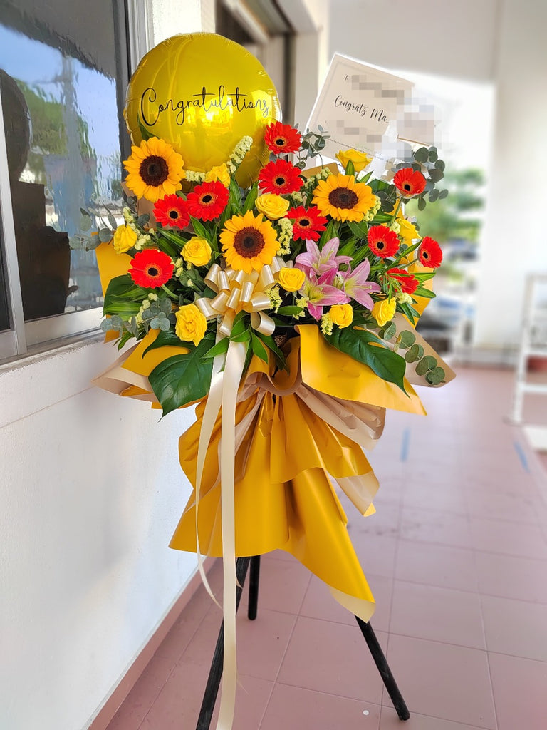 Grand Opening Flower Stand (Yellow Theme) (Negeri Sembilan Delivery
