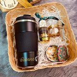 Hari Raya 2024: “Ilham” Travel Mug Coffee Tumbler with Bamboo Basket (Nationwide)