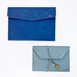 Personalised Terry Pouch Sleeve and Journal Set (Blue) | (Nationwide Delivery)