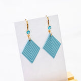 Pattern Play Bahaman Sea Blue Handmade Polymer Clay Earring | (Nationwide Delivery)