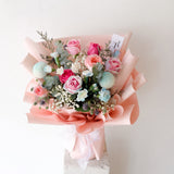 Pinkish Big Love Flower Bouquet (Melaka Delivery Only)