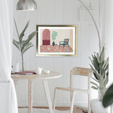 Matt Gold A3 Frame - Terracotta Pink Floor (Nationwide Delivery)