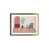 Matt Gold A3 Frame - Terracotta Pink Floor (Nationwide Delivery)