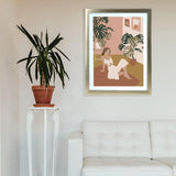 Matt Gold A3 Frame - Terracotta Woman (Nationwide Delivery)