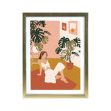 Matt Gold A3 Frame - Terracotta Woman (Nationwide Delivery)