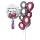 Mauve Chrome Bubble Balloon Bouquet