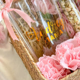 Nurturing Love | Gift Box With Personalized Glass With Lid And Test Tube Flower Tea (Klang Valley Delivery)