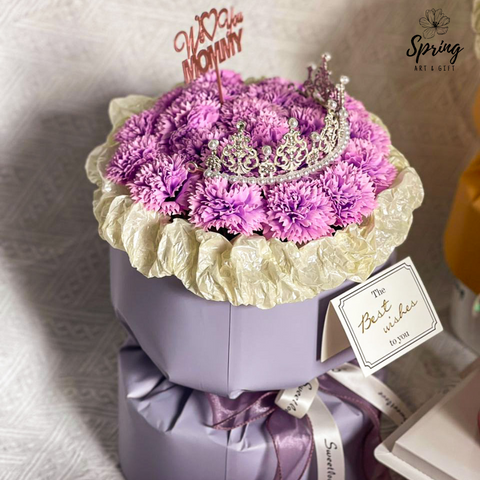 Carnation Soap Flower Bouquet (Klang Valley Delivery Only)