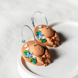 Summer Hat Warm Earthy Handmade Polymer Clay Earring | (Nationwide Delivery)