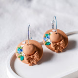 Summer Hat Warm Earthy Handmade Polymer Clay Earring | (Nationwide Delivery)