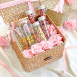 Nurturing Love | Gift Box With Personalized Glass With Lid And Test Tube Flower Tea (Nationwide Delivery)