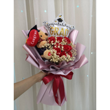 Artificial Soap Roses Graduation Bouquet (Klang Valley Delivery)