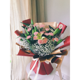 Fresh Carnations And Lilies Flower Bouquet (Klang Valley Delivery)