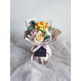 Sunny Day Petite Flower Bouquet With Lion Plushy (Klang Valley Delivery)
