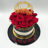 Red Roses Bucket Cake (Negeri Sembilan Delivery)