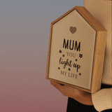 Mirror Light Box - Mum You Light Up My Life (Nationwide Delivery)