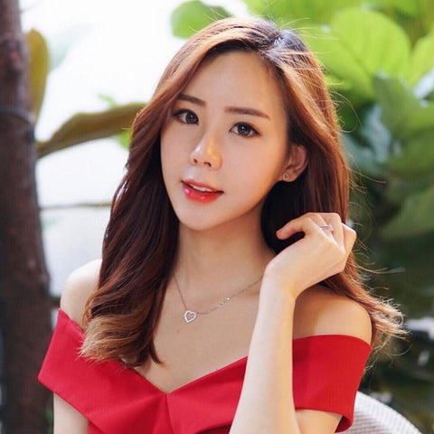 Kelvin Gems My Heart Pendant Necklace Made with Swarovski Zirconia