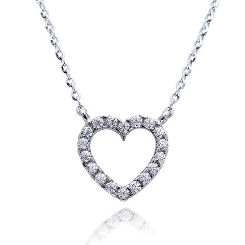 Kelvin Gems My Heart Pendant Necklace Made with Swarovski Zirconia