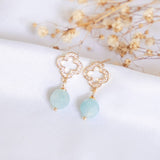 Lucky Clovers Amazonite Handmade Earring (Nationwide Delivery)