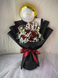 Harvest Time Red Roses with Chocolate Bouquet