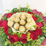 Flowers With Ferrero Rocher Hand Bouquet 13