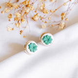 Clover Gold Stud Polymer Clay Earring (Nationwide Delivery)