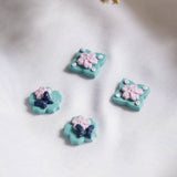 Cherry Blossom Stud Pack Polymer Clay Gold Handmade Earring