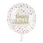 18" Air Filled Transparent Balloon with Standard Text