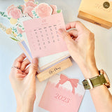 Personalised Pen & Pouch with Wood Stand 2023 Calendar/Name Card Stand (Nationwide Delivery)