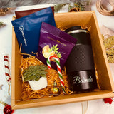 Christmas 2024: Personalised Travel Mug Tumbler with Coffee Gift Box Set (Nationwide Delivery)