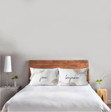 New Beginnings Pillowcases In White (Pre-order 2 to 4 weeks)  - Nationwide Delivery
