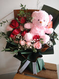 My Beary Love with Rose Bouquet (Negeri Sembilan Delivery Only)