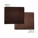 RFID Nubuck Leather Money Clip Wallet - Dark Brown (Nationwide Delivery)