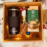 "Chill and Travel" Personalised Travel Mug Tumbler Gift Box Set (Nationwide Delivery)