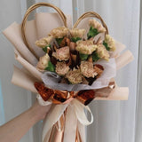 Cappuccino Carnations Bouquet (Klang Valley Delivery)