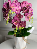 Orchid In Vase (Artificial Flower) | (Kuching Delivery Only)