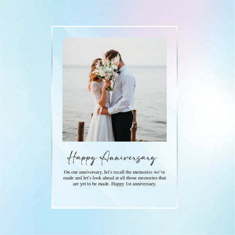 Customised Acrylic Plaque - Photo with Message (Nationwide Delivery)