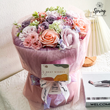 Purple Mix Rose Artificial Soap Flower Bouquet (Nationwide Delivery)