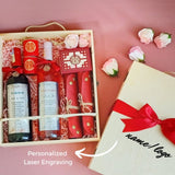 双囍 Wedding Betrothal Personalized Wine Gift Set 01 (Klang Valley Delivery Only)