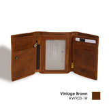 RFID Leather 3 Fold Wallet (Nationwide Delivery)