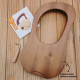 Personalised Lyre Harp 10 Strings - High Density Mahogany Wood (Resonant Box) - Clover Design | Nationwide Delivery