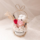 Preserved Flower Jar (Red Snow) | West Malaysia Delivery Only