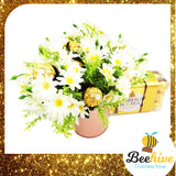 Beehive Chocolate Daisy Table Flowers with Ferrero Rocher | (West Malaysia Delivery Only)