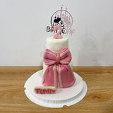 Pet Double Tier Birthday Cake - Ribbon Theme (Klang Valley Delivery)
