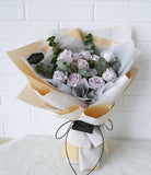 Scentales Minimalist Lilac Rose Flower Bouquet (Beige) | (Klang Valley Delivery)