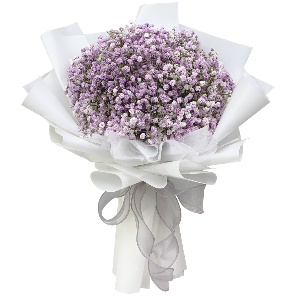 Poppy Lilac Baby Fresh Flower Bouquet | Giftr - Malaysia's Leading ...